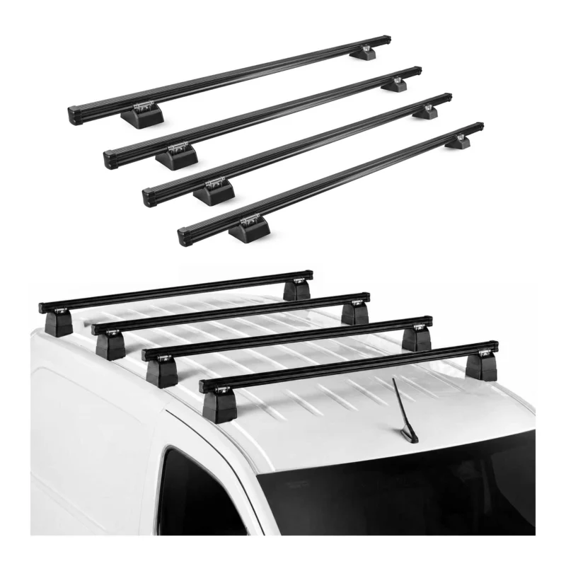 Dachträger für Citroen Jumper 1994-2006 H1+H2 4-Träger Stahl Schwarz