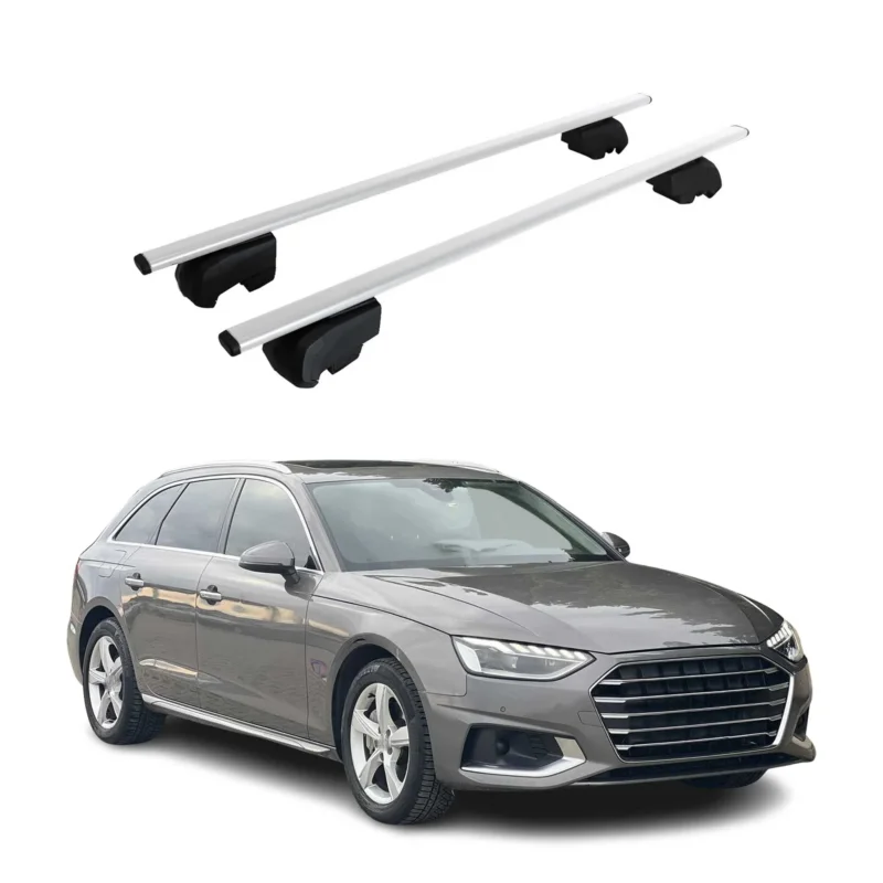 Dachträger Gepäckträger für Audi A4 B9 Avant 2016-2025 ABE Stahl Silber 2x