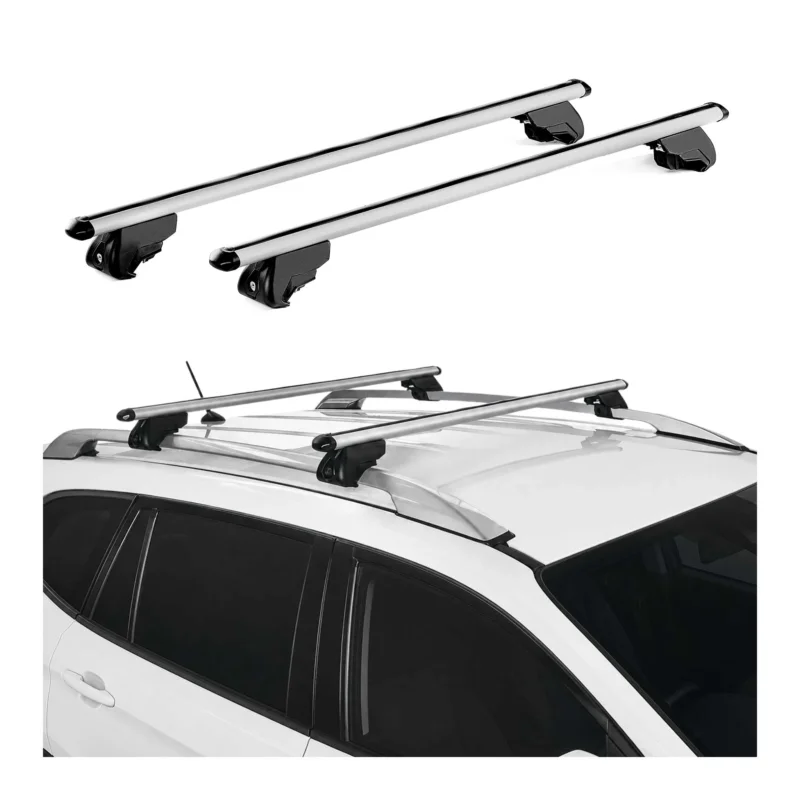 Dachträger für BMW 5er Touring E34 1992-1996 Aluminium Grau Dachgepäckträger