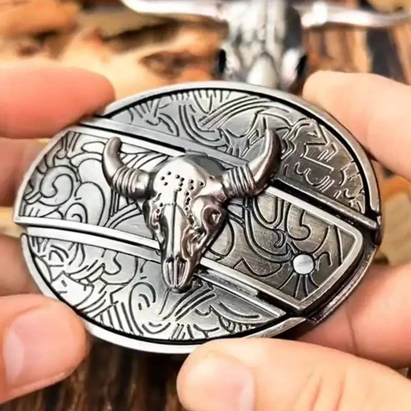 Brehn | Metall Oval Cowboys Gürtelschnalle