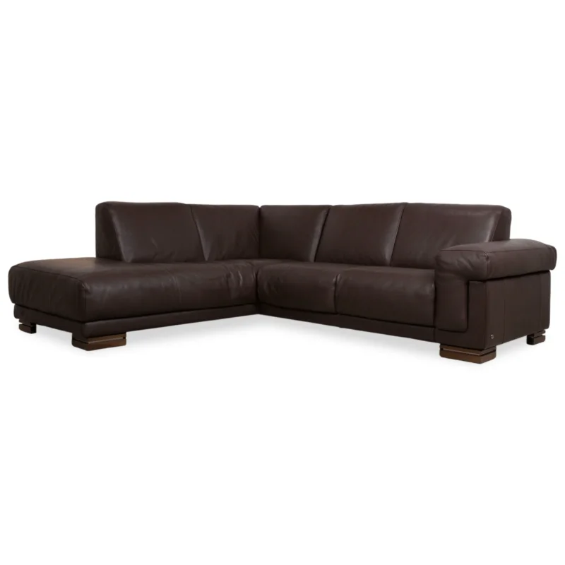 Natuzzi Leder Ecksofa Braun Sofa Couch