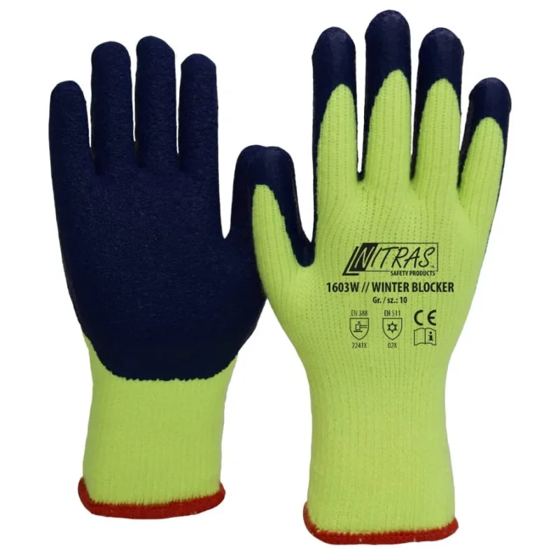 NITRAS „Winter Blocker" Winter-Strick-Handschuhe Größe 8 – 1 Paar