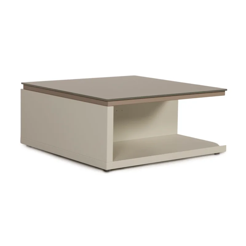 Now! Time Holz Couchtisch Beige Glas