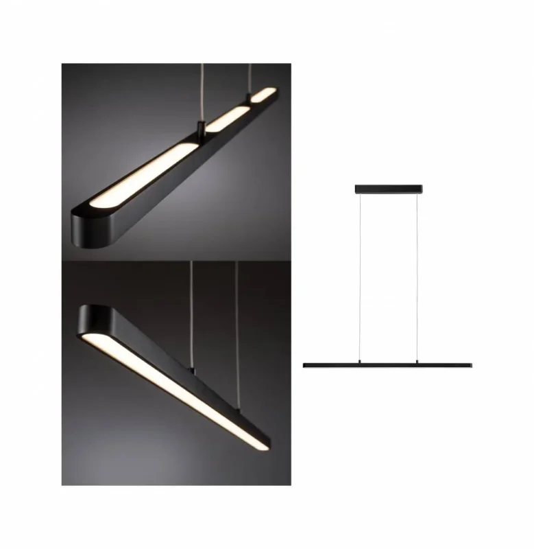 LED Pendelleuchte Lento 42W Schwarz dimmbar höhenverstellbar