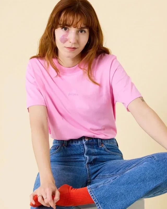 popeia - T-Shirt aus Bio - Baumwolle | Pink - T-Shirt - ROSA ECK Concept Store