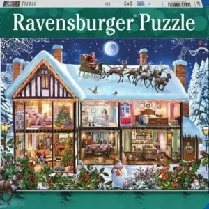 Ravensburger - Puzzle Weihnachten zu Hause 100 Teile XXL
