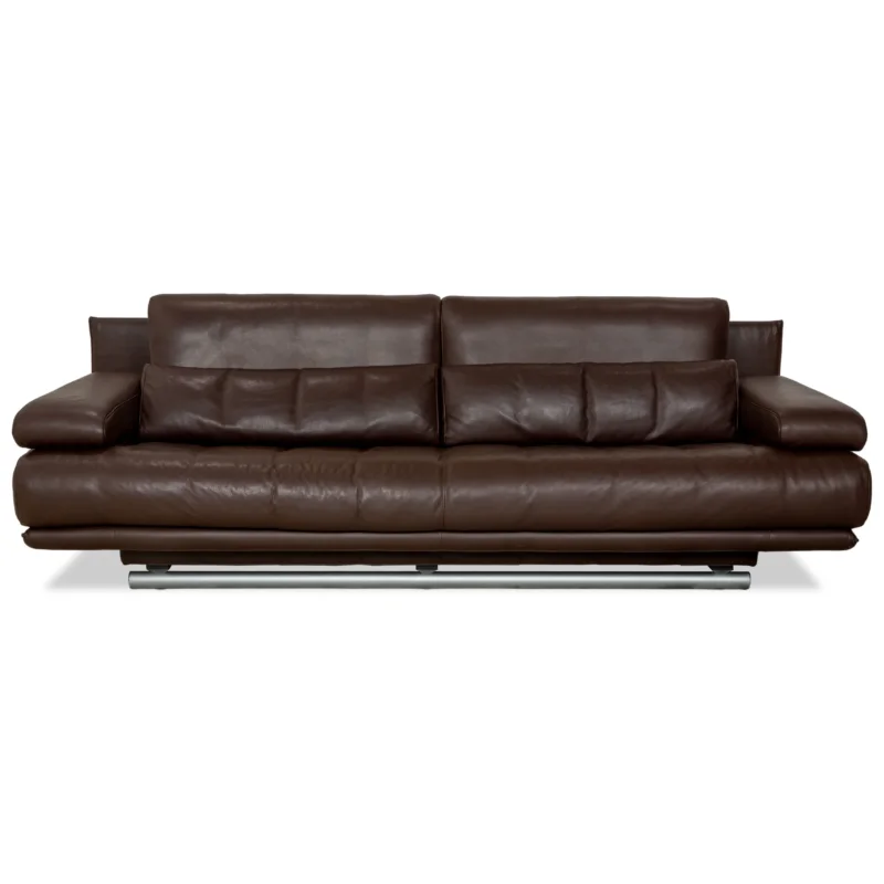 Rolf Benz 6500 Leder Dreisitzer Braun Sofa Couch manuelle Funktion