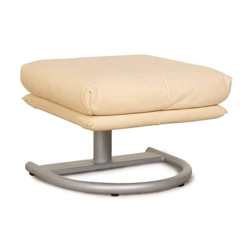 Rolf Benz BMP 418 Leder Hocker Beige