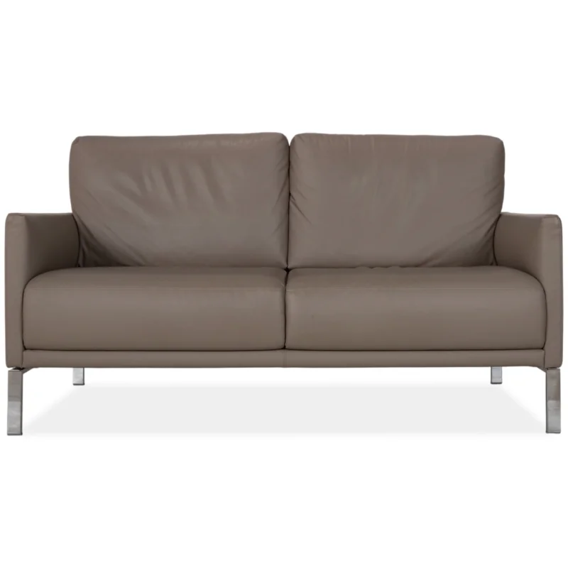 Rolf Benz Cara Leder Zweisitzer Beige Taupe Sofa Couch manuelle Funktion
