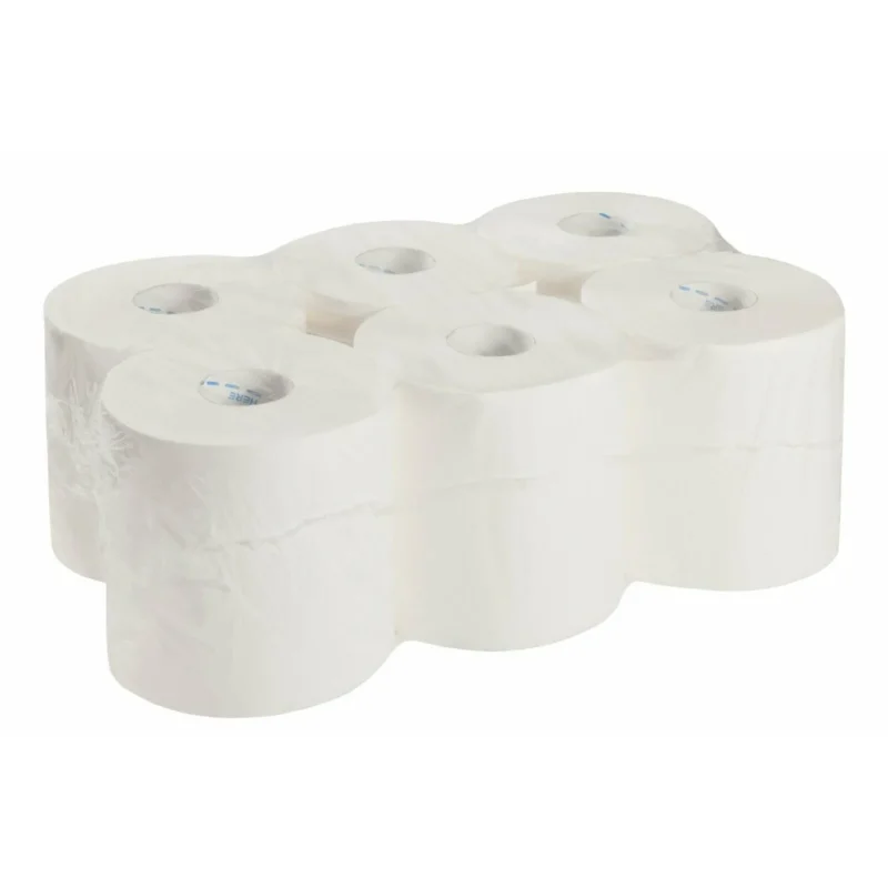 6 x Handtuchrollen RC 1 lagig Innenabrollung Putzpapierrollen Handtuchpapier 275m