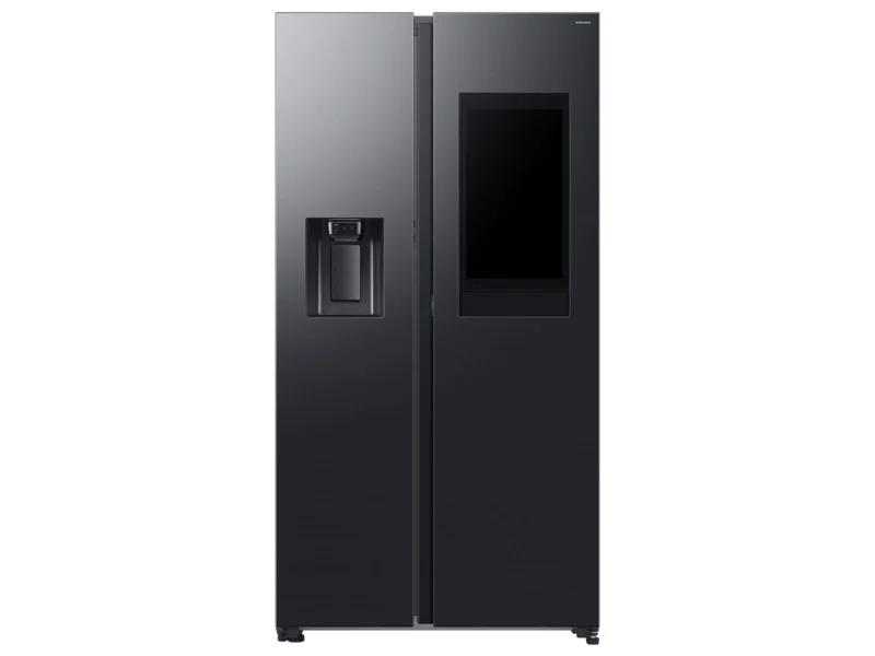 Samsung Family Hub RS90F66BEFEF Side by Side Kühl-Gefrier-Kombination Premium Black Steel