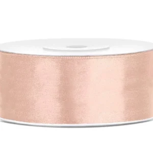 Satijn Lint Perzikkleur 25mm 25m van Partydeco koop je bij Partywinkel