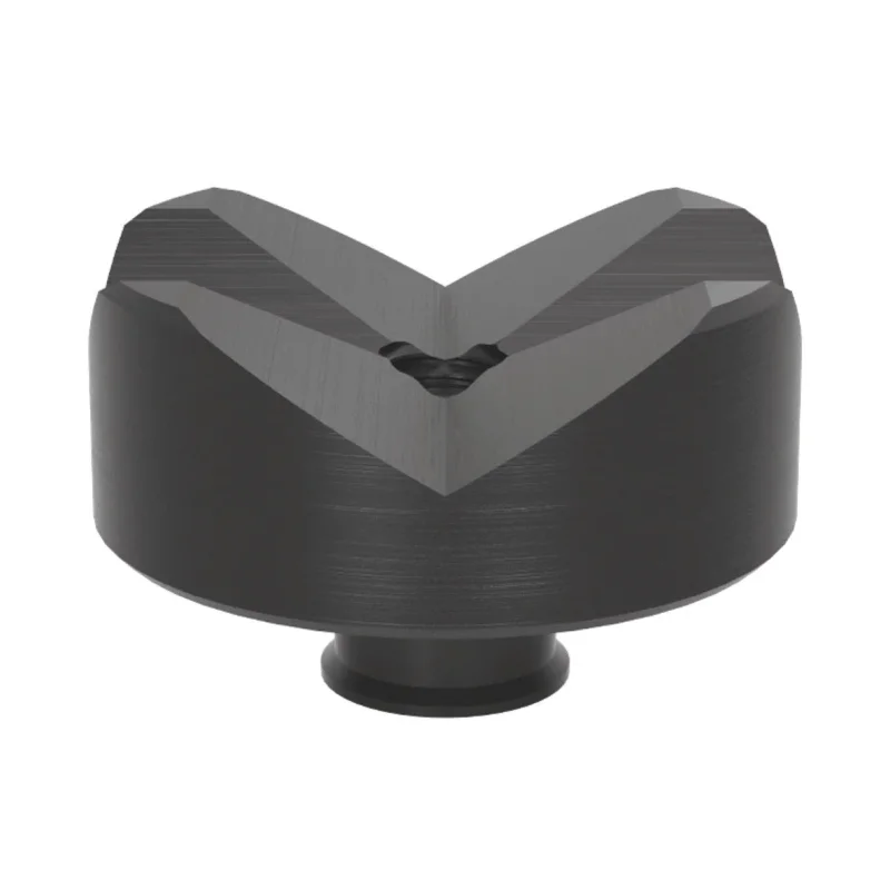 Produktansicht von Siegmund Vario-Prisma Ø 50 mm Höhe 20 mm 90°/120° mit eingeschraubtem Bund nitriert für System 16