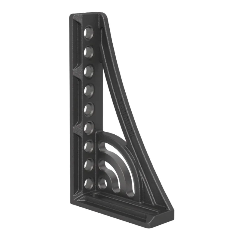 Produktansicht von Siegmund Anschlag- und Spannwinkel 500 G mit Drehwinkel rechts 276 x 95 x 500 mm Materialstärke 27 mm für System 28