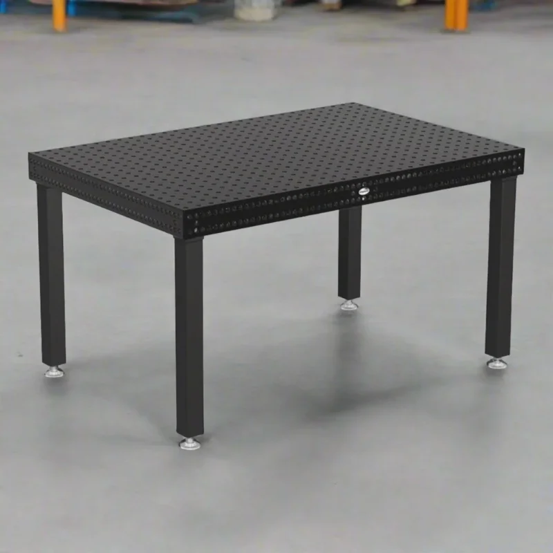 Produktansicht von Siegmund Schweißtisch 1500 x 1000 x 150 mm Professional 750 System 22 Plasmanitriert Höhe 700 mm mit Lenkrolle und Feststellbremse