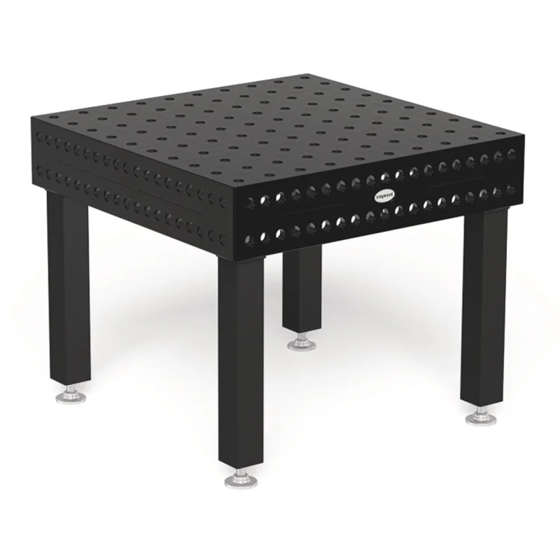 Produktansicht von Siegmund Schweißtisch 1000 x 1000 x 200 mm Professional 750 System 28 Plasmanitriert höhenverstellbar 550-900 mm