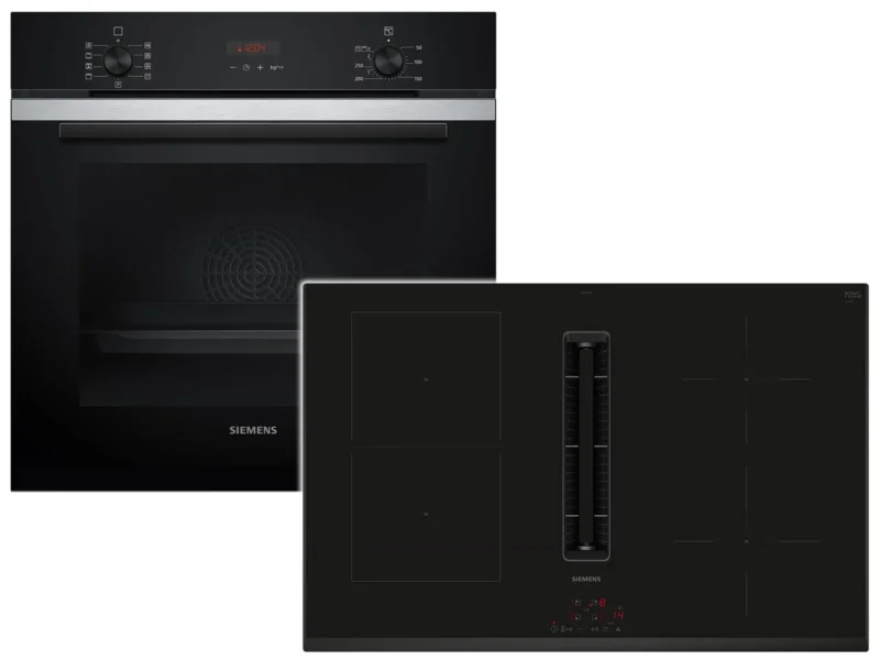 Siemens PQ314IV0SZ Set Pyrolyse Backofen Edelstahl HB273ABS3 + Induktionskochfeldabzug ED851BS16E