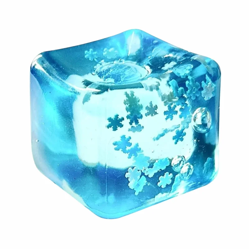 Cube Snowflake Glitter Blue Squishy van Boozyshop, zachte squishy om in te knijpen