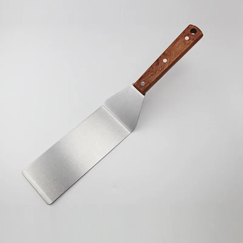 Hochwertiger Edelstahl-Spatel mit Holzgriff für Grillliebhaber