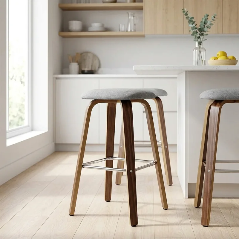 Stoff Holzbarhocker - Stockholm Grau