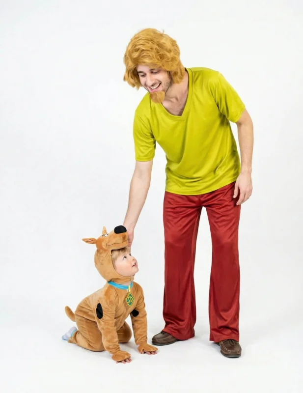 Sammy™ und Scooby-Doo™ Partnerkostüm für Vater und Sohn