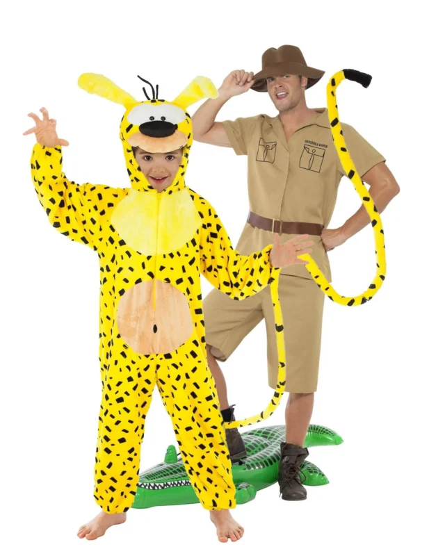 Marsupilami™ und Forscher Partnerkostüm für Eltern und Kinder
