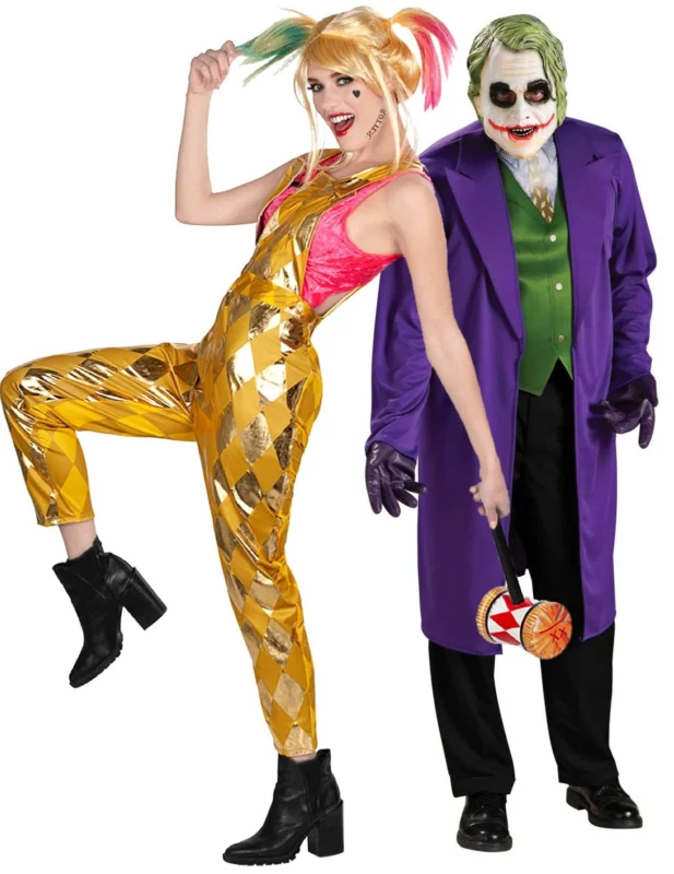 Joker™ und Harley Quinn™-Paarkostüm für Erwachsene Filmhelden bunt