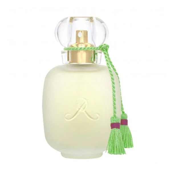 Parfums de Rosine - Un Zest de Rose zarter Flakon mit matter Oberfläche und grünem Quastenanhänger im frischen Design