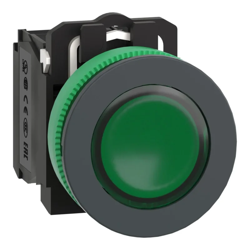 Schneider Electric - Drucktaster, Komplettgerät Leuchtdrucktaster XB5FW33G5 grün,30mm,110V,IP69K