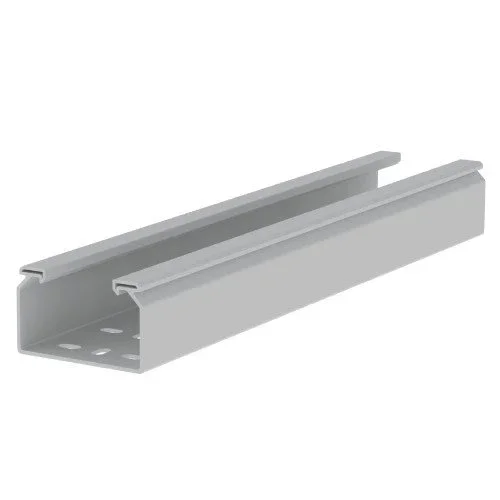 Unex - Kabelrinne Kabelbahn gelocht grau 66100-48 60x100 U48X RAL7038 − 24 Meter