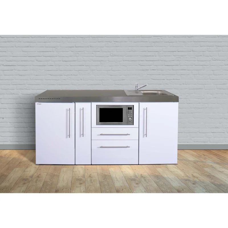 Stengel - Mini-Küche Miniküche Premiumline MPMES180AMWBre2Sn Edelstahl