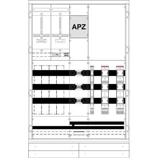 Striebel&John - Zähler-Komplettschrank Mess-u.Wandlerschrank kpl. KS4221 P5 12T4 1000A