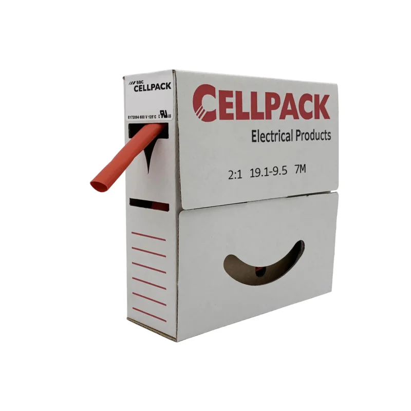 Cellpack - Schrumpfschlauch SB/19.1-9.5/rot/7m in Abrollbox 7m