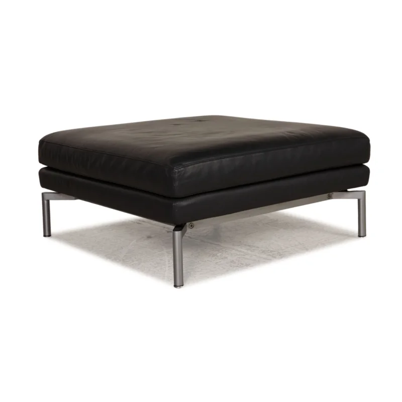 Walter Knoll Good Times Leder Hocker Dunkelblau