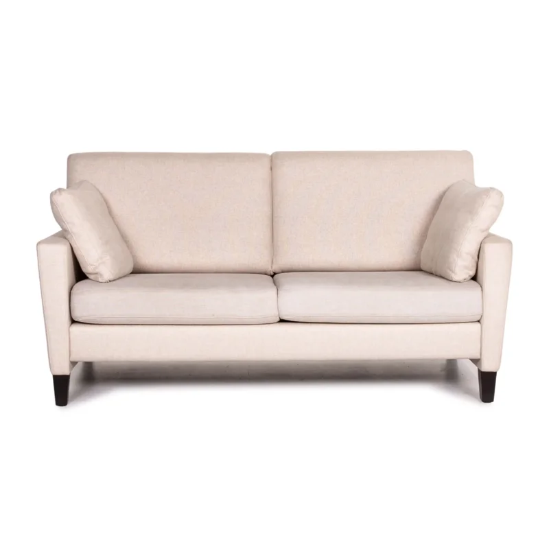 Walter Knoll Henry Stoff Sofa Creme Zweisitzer Couch #14711