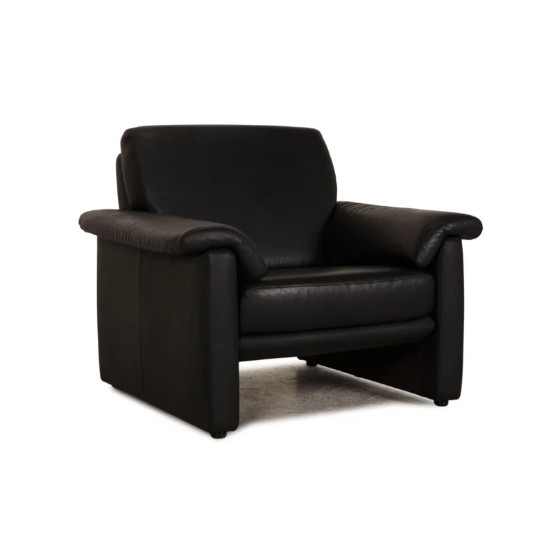 Willi Schillig Lucca Leder Sessel Schwarz