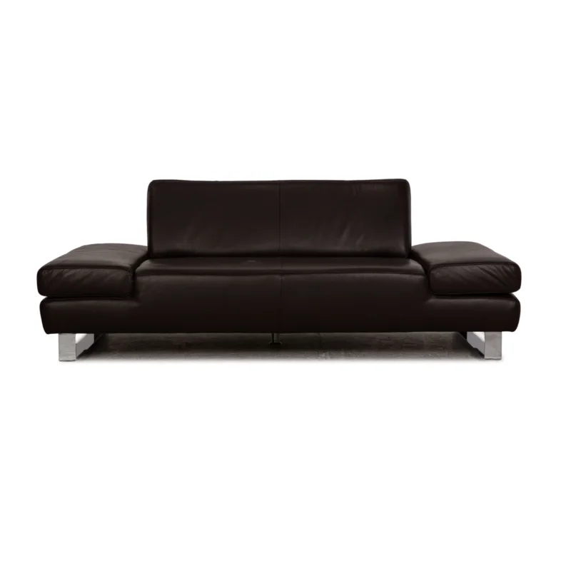 Willi Schillig Taboo Leder Zweisitzer Braun Sofa Couch Funktion